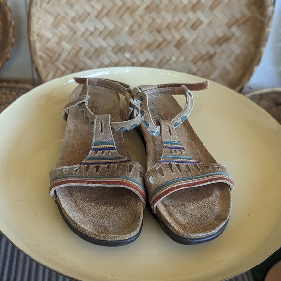 Naot 42 Odelia Bohemian Sandals Cork Comfort Shoes Adjustable Luxury - Picture 3 of 14